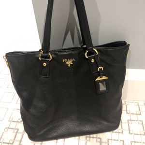 COPY - Prada Vitello Black Leather Tote Bag